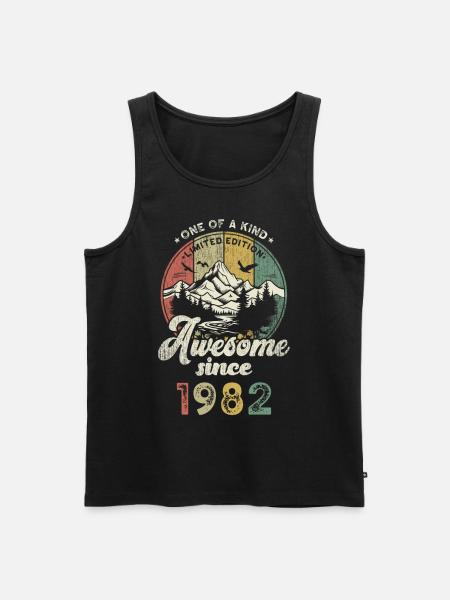 1982 Birthday Berge - Men's Premium Organic Tank Top - black