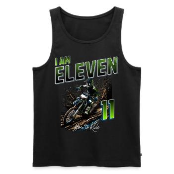 Motocross 11th Birthday - Men's Premium Organic Tank Top - black - Front - Michal (187cm)