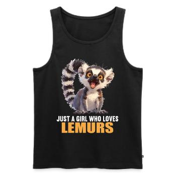 Lemuren Lemurs Lemur - Men's Premium Organic Tank Top - black - Front - AI Model Male 178 light (178cm)