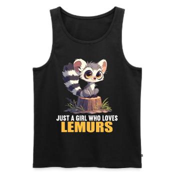 Lemuren Lemurs Lemur - Men's Premium Organic Tank Top - black - Front - AI Model Male 178 light (178cm)