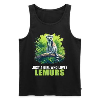 Lemuren Lemurs Lemur - Men's Premium Organic Tank Top - black - Front - AI Model Male 178 light (178cm)