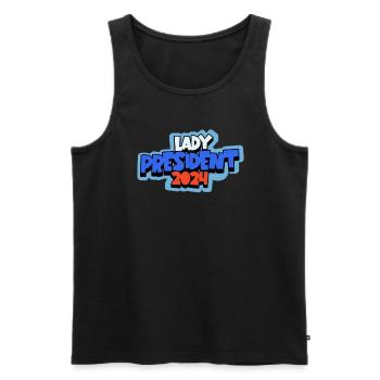 Lady President 2024: Kamala Harris Takes the Lead - Männer Premium Bio Tank Top - Schwarz - Vorne - Michal (187cm)
