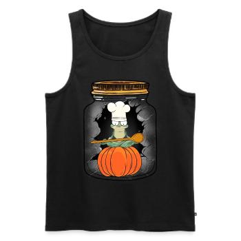 Cooking October Frog Pumpkin Kitchen Cooks Cook - Men's Premium Organic Tank Top - black - Front - Michal (187cm)