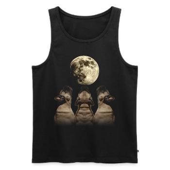 Bouledogue Français Frenchie Chien Hurlant Mon - Débardeur bio Premium Homme - noir - Devant - Michal (187cm)