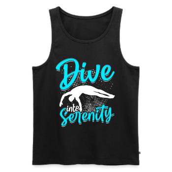 Taucher Sporttauchen Tauchen - Männer Premium Bio Tank Top - Schwarz - Vorne - Michal (187cm)