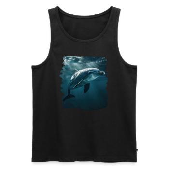 Dolphin Dolphins Dolphin - Men's Premium Organic Tank Top - black - Front - Michal (187cm)