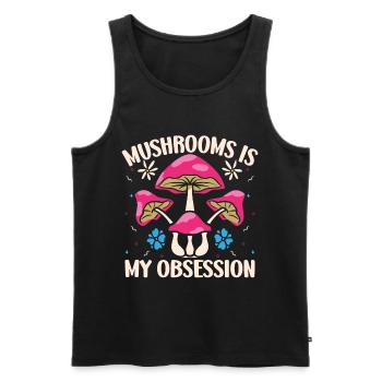 Mushroom Foraging Hunter Mushrooms Is My Obsession - Männer Premium Bio Tank Top - Schwarz - Vorne - Michal (187cm)