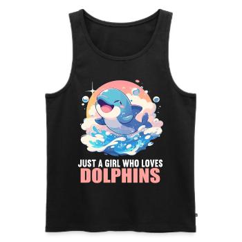 Dolphin Dolphins Dolphin - Men's Premium Organic Tank Top - black - Front - Michal (187cm)