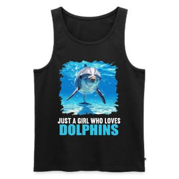 Dolphin Dolphins Dolphin - Men's Premium Organic Tank Top - black - Front - Michal (187cm)