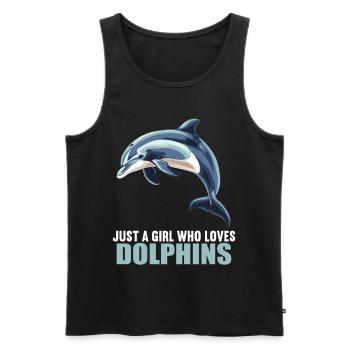 Dolphin Dolphins Dolphin - Men's Premium Organic Tank Top - black - Front - Michal (187cm)
