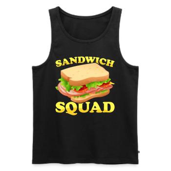 Amateurs de sandwichs Amateurs de restauration rapide - Débardeur bio Premium Homme - noir - Devant - Michal (187cm)