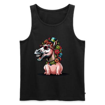 Fantasy Pferde Schwein Pferd witzig lustig Kinder - Männer Premium Bio Tank Top - Schwarz - Vorne - Michal (187cm)