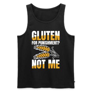 Gluten Not me für einen glutenfreien Lifestyle - Männer Premium Bio Tank Top - Schwarz - Vorne - AI Model Male 178 light (178cm)