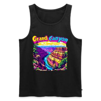 Erkunden Landschaft Schönheit des Grand Canyon - Männer Premium Bio Tank Top - Schwarz - Vorne - Michal (187cm)