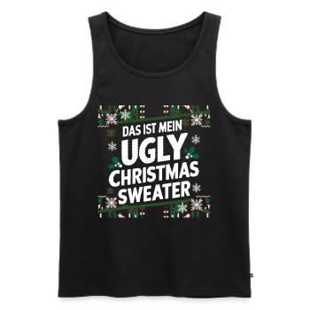 Pull de Noël moche Weihnachten Noël Père Noël - Débardeur bio Premium Homme - noir - Devant - Michal (187cm)