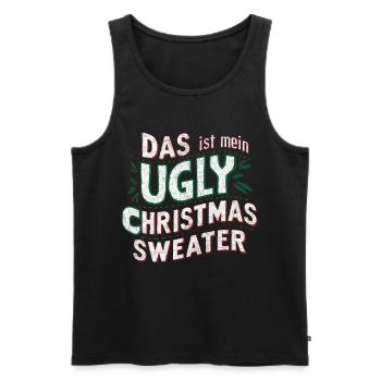 Pull de Noël moche Weihnachten Noël Père Noël - Débardeur bio Premium Homme - noir - Devant - Michal (187cm)