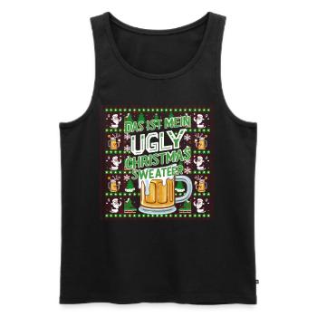Pull de Noël laid Noël Noël Père Noël Bière - Débardeur bio Premium Homme - noir - Devant - Michal (187cm)