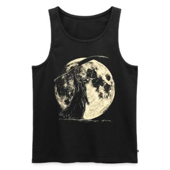 Grim Reaper The Death Howling Moon - Men's Premium Organic Tank Top - black - Front - AI Model Male 178 light (178cm)