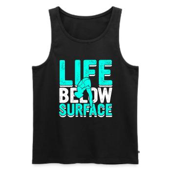 Diver Scuba Diving Diving Life Below Surface - Men's Premium Organic Tank Top - black - Front - Michal (187cm)
