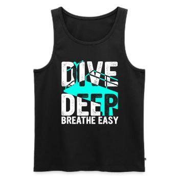 Taucher Tauchen - Männer Premium Bio Tank Top - Schwarz - Vorne - Michal (187cm)