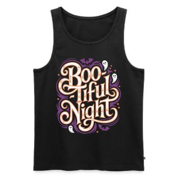 Boo-Tiful Nuit Halloween Effrayant Drôle - Débardeur bio Premium Homme - noir - Devant - AI Model Male 178 light (178cm)
