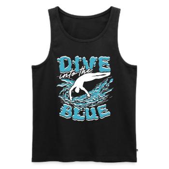 Taucher Sporttauchen Tauchen - Männer Premium Bio Tank Top - Schwarz - Vorne - Michal (187cm)
