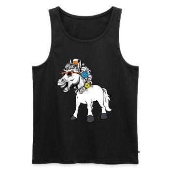 Pferd Diva Star Pferde Lady Sternchen Gaul Reiter - Männer Premium Bio Tank Top - Schwarz - Vorne - AI Model Male 178 light (178cm)