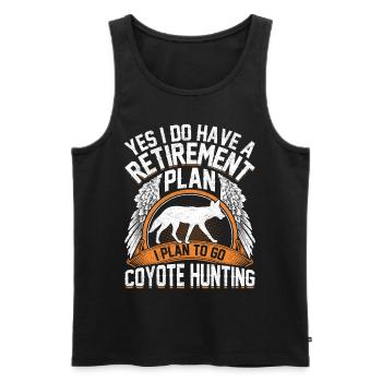 Coyote Hunter Yote - Men's Premium Organic Tank Top - black - Front - Michal (187cm)