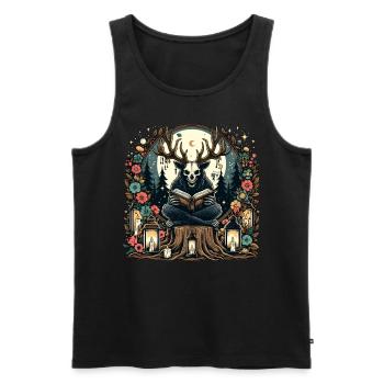 Wendigo Lesebuch - Männer Premium Bio Tank Top - Schwarz - Vorne - AI Model Male 178 light (178cm)