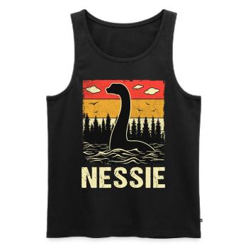 Nessie - Männer Premium Bio Tank Top - Schwarz - Vorne - Michal (187cm)