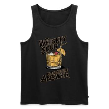 Urlaub Cocktail Whiskey - Männer Premium Bio Tank Top - Schwarz - Vorne - AI Model Male 178 light (178cm)