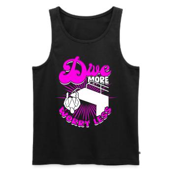 Taucher Sporttauchen Tauchen Dive More Worry Less - Männer Premium Bio Tank Top - Schwarz - Vorne - Michal (187cm)