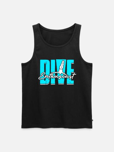 Dykker Dykning Dykning Dykker Dykker Entusiast - Herre Premium økologisk tanktop - sort