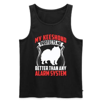 Wolfspitz protects me better Keeshond - Men's Premium Organic Tank Top - black - Front - Michal (187cm)