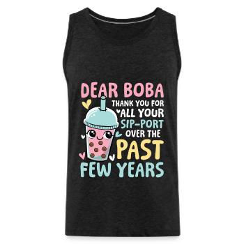 Lustiger Bubble Tea Spruch für einen Bubble Tea - Männer Premium Bio Tank Top - Anthrazit - Vorne - Alexander (188cm)