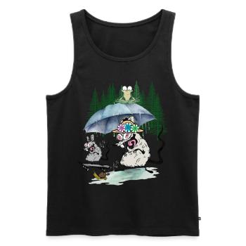 Freizeit Maus Mäuse Ratte Ratten Fanilie Skater - Männer Premium Bio Tank Top - Schwarz - Vorne - Michal (187cm)