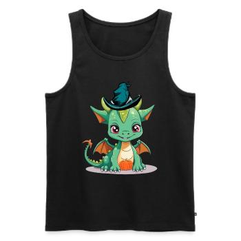 Halloween Dragon Dragon Pumpkin Kids Child Baby - Men's Premium Organic Tank Top - black - Front - Michal (187cm)