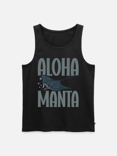 Mantarochen Liebhaber Meerestier Teufelsrochen - Männer Premium Bio Tank Top - Schwarz