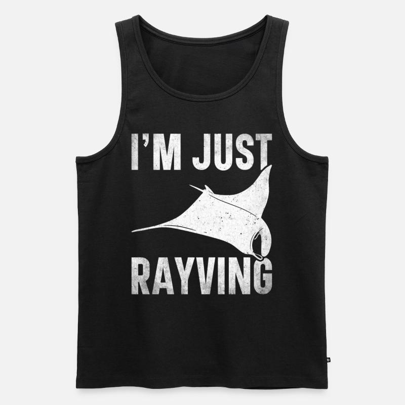 Mantarochen Liebhaber Meerestier Teufelsrochen - Männer Premium Bio Tank Top - Schwarz