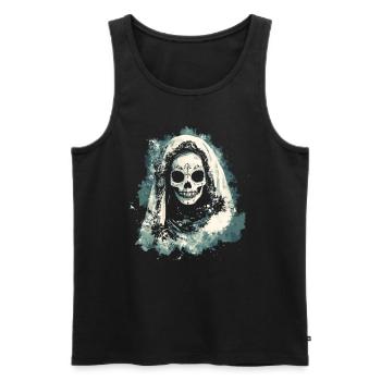 Jour des morts La Catrina Skull Design - Débardeur bio Premium Homme - noir - Devant - Michal (187cm)