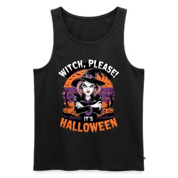 Witch Please It's Halloween für einen Halloween - Männer Premium Bio Tank Top - Schwarz - Vorne - Michal (187cm)