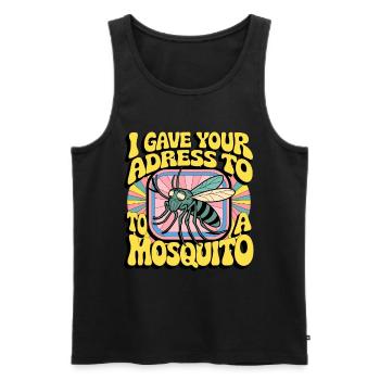 Funny Mosquito Stechmücken für Leute mit Humor - Männer Premium Bio Tank Top - Schwarz - Vorne - Michal (187cm)
