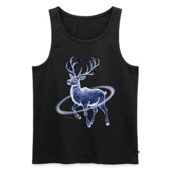 Reindeer Deer Xmas Reindeer Christmas Christmas - Men's Premium Organic Tank Top - black - Front - Michal (187cm)