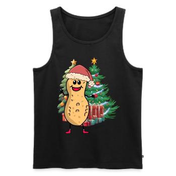 Cacahuète Arbre de Noël Noël Enfant Enfants Noix - Débardeur bio Premium Homme - noir - Devant - Michal (187cm)