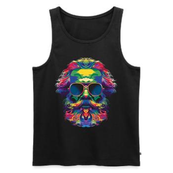 Karl Marx Kommunismus Kommunistische Sonnenbrille - Männer Premium Bio Tank Top - Schwarz - Vorne - AI Model Male 178 light (178cm)
