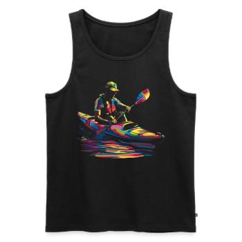 Kayak Kayakiste Popart - Débardeur bio Premium Homme - noir - Devant - Michal (187cm)