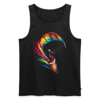 Kitesurfen Kitesurfer Kiteboarding Popart - Männer Premium Bio Tank Top - Schwarz - Vorne - Michal (187cm)