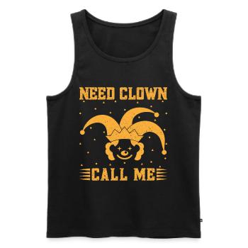 Besoin d’un clown Call Me Circus Performer Idée de cadeaux - Débardeur bio Premium Homme - noir - Devant - Michal (187cm)