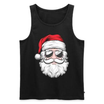 Weihnachtsmann Santa Claus Christmas Weihnachten - Männer Premium Bio Tank Top - Schwarz - Vorne - Michal (187cm)