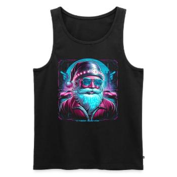 Weihnachtsmann Santa Claus Christmas Weihnachten - Männer Premium Bio Tank Top - Schwarz - Vorne - Michal (187cm)